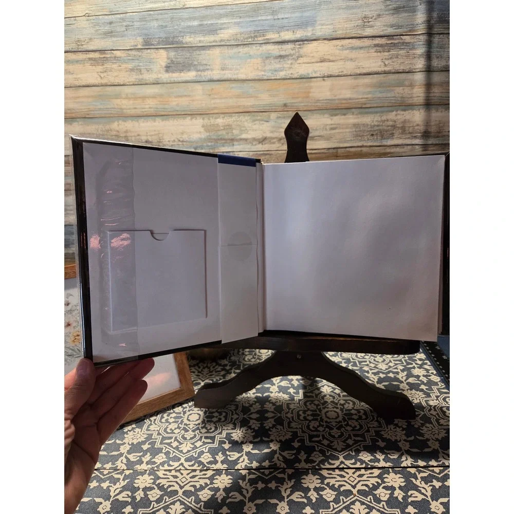 Love‎ Nicole Black Faux Leather Photo Album 200 4x6 Pocket Sleeves